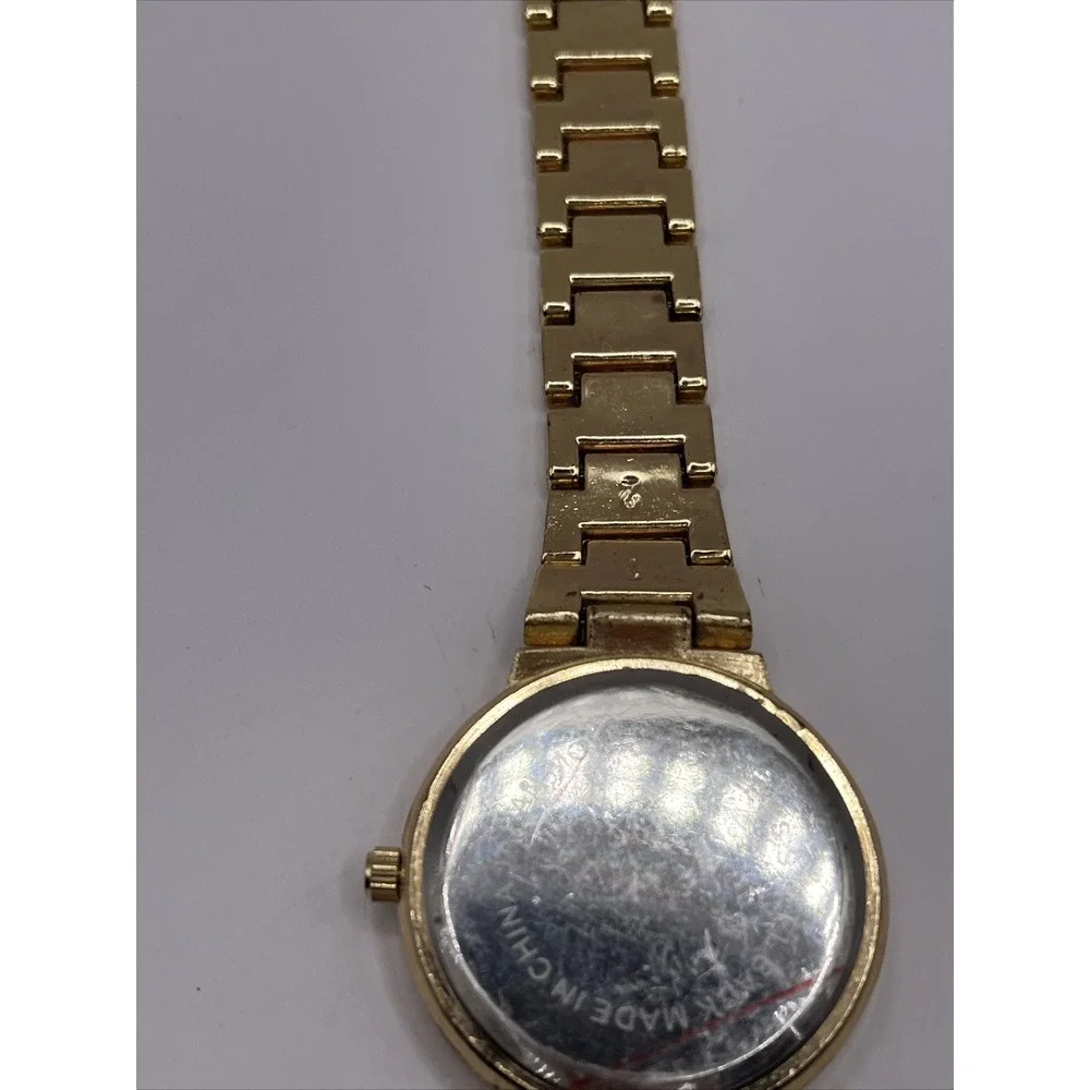 Bella‎ & Rose Women's Gold Tone Quartz Watch Rhinestone Bezel- New Battery